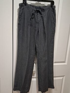 Island Company Slate Gray Linen Drawstring Pants